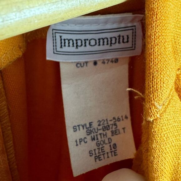 SALE! Orange Vintage L/S Belted Dress NWT - Picture 8 of 8